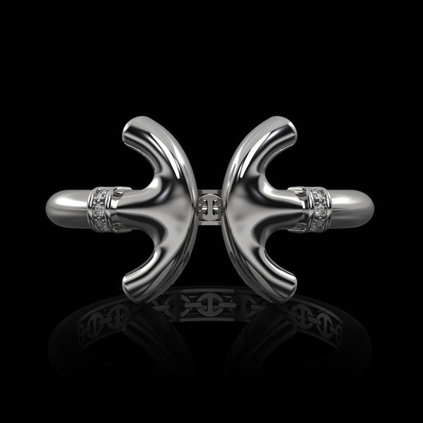 REVERE CUFF WITH DIAMOND RIDGES