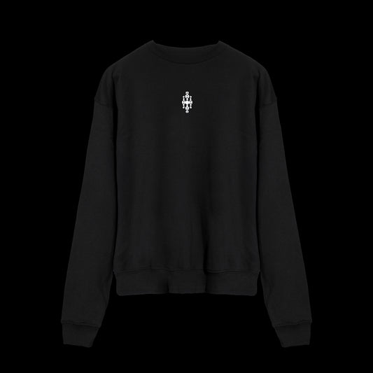 BLACK KOSMIC CREWNECK SWEATSHIRT