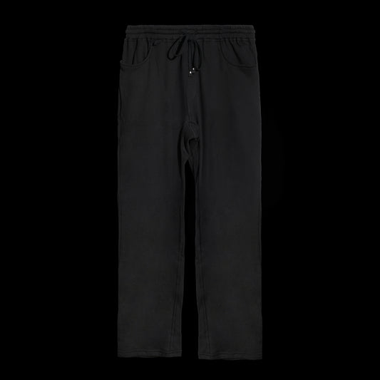 BLACK MAKERS MARK OPEN BOTTOM SWEATPANTS