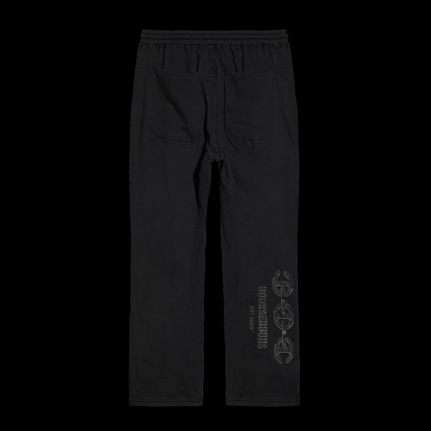 BLACK MAKERS MARK OPEN BOTTOM SWEATPANTS