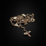 Pill Rosary by Damien Hirst and HOORSENBUHS in 18K gold with diamonds and rubies
