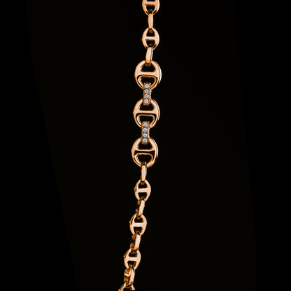 3MM OPEN-LINK™ NECKLACE WITH DIAMOND PENDANT - 26"