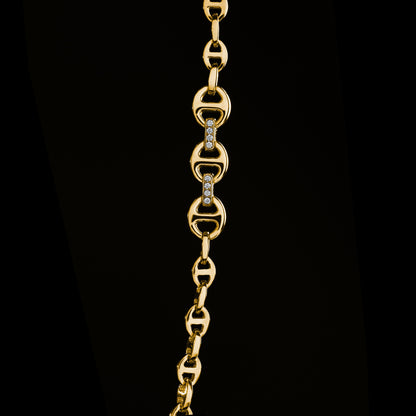 3MM OPEN-LINK™ NECKLACE WITH DIAMOND PENDANT - 16"