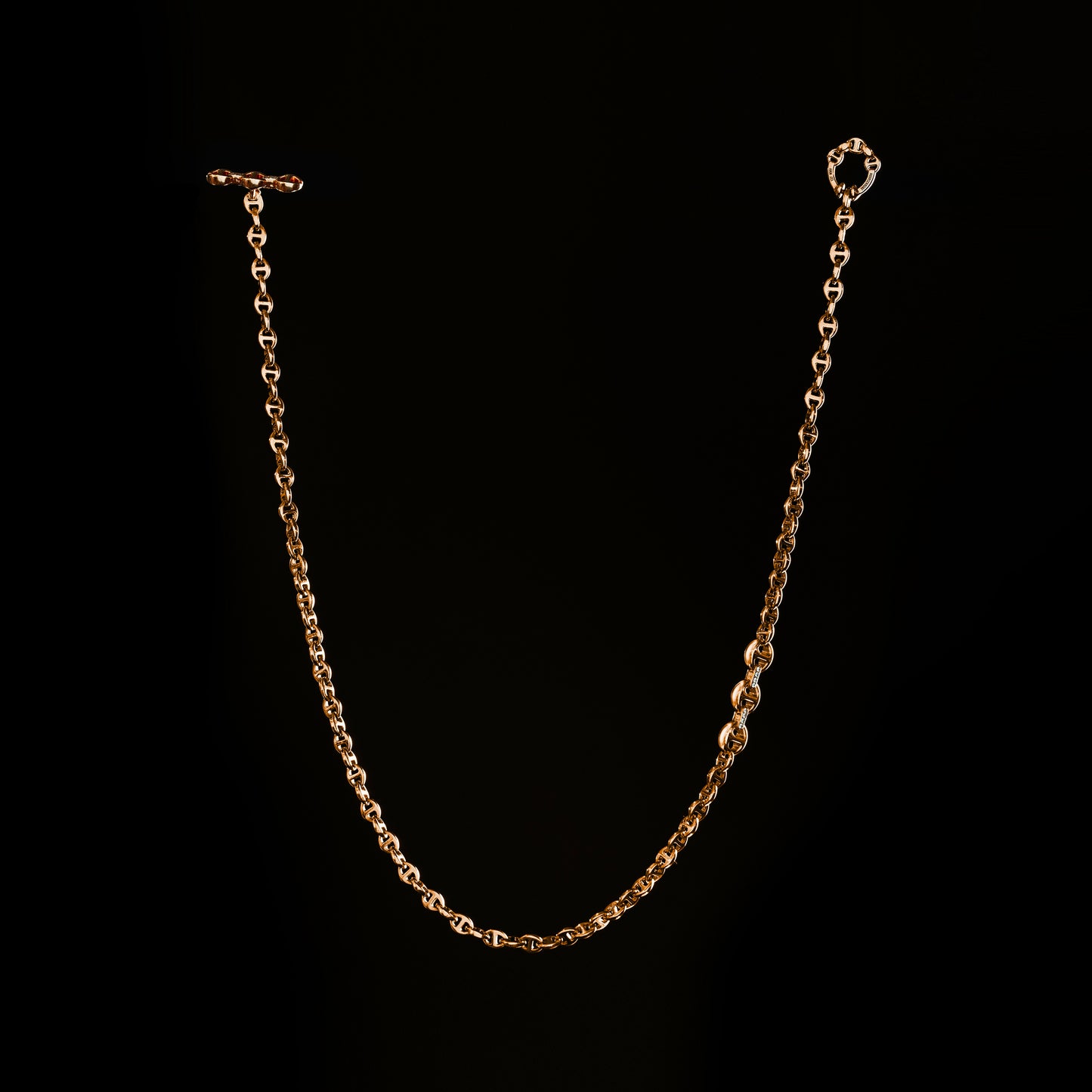 3MM OPEN-LINK™ NECKLACE WITH DIAMOND PENDANT - 16"