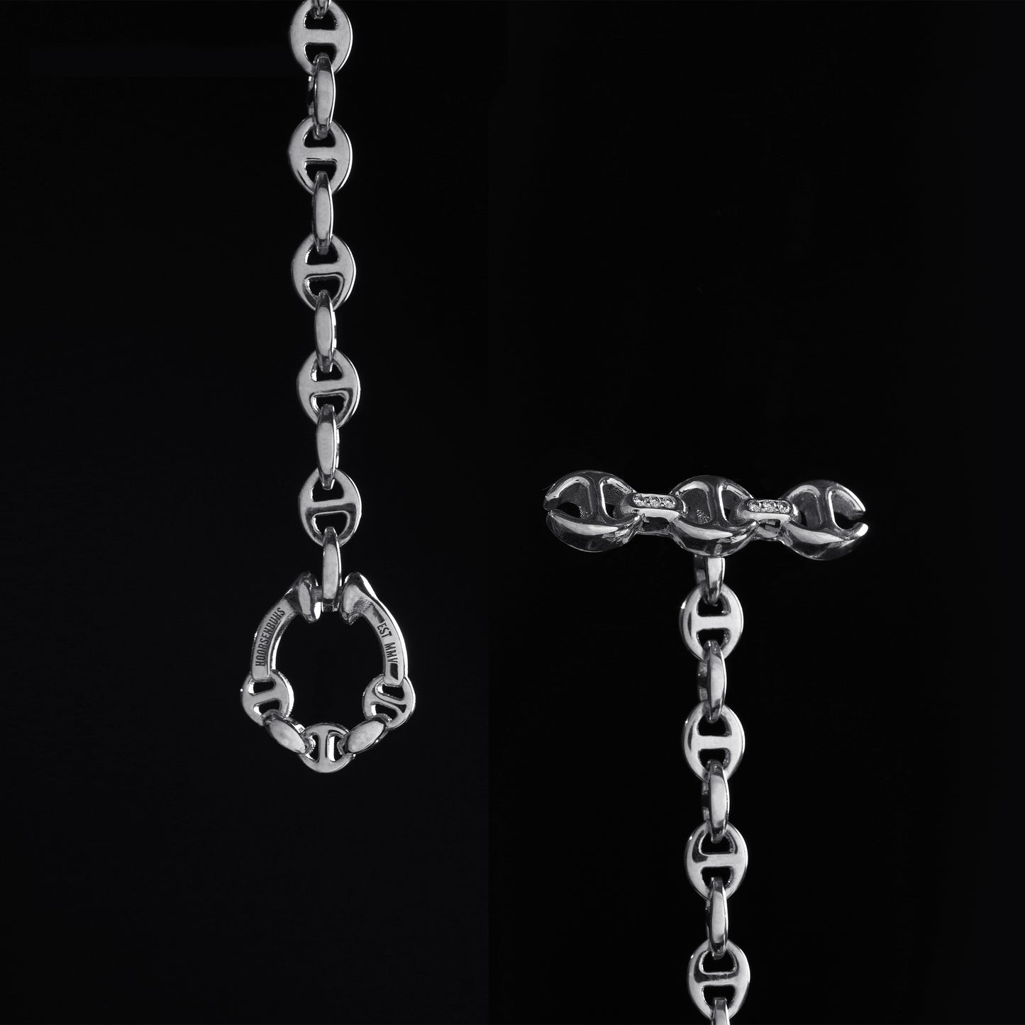 3MM OPEN-LINK™ NECKLACE WITH DIAMOND PENDANT - 16"