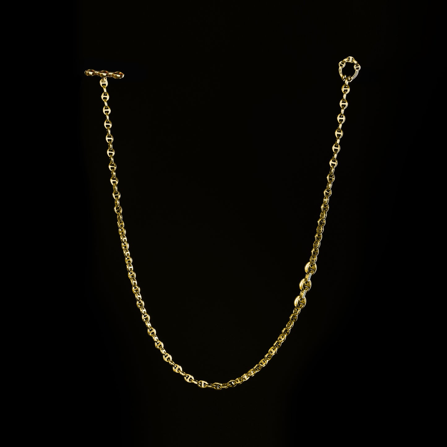 3MM OPEN-LINK™ NECKLACE WITH DIAMOND PENDANT - 16"