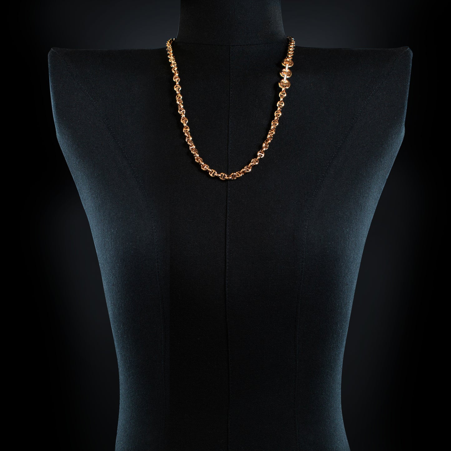 5MM OPEN-LINK™ NECKLACE WITH DIAMOND PENDANT - 26"