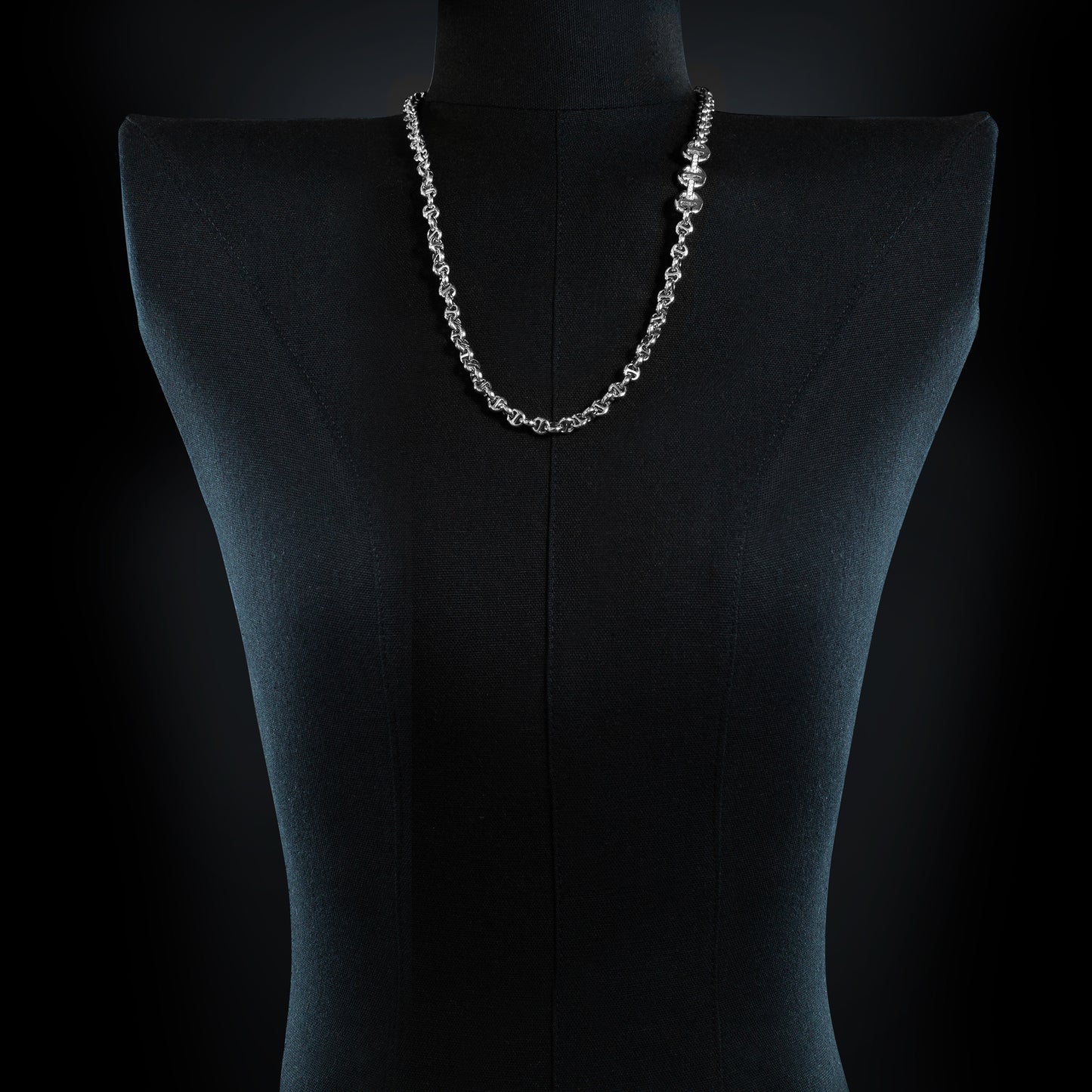 5MM OPEN-LINK™ NECKLACE WITH DIAMOND PENDANT - 26"