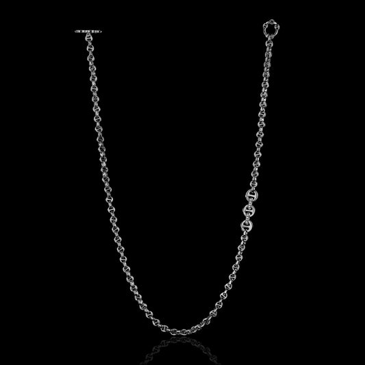 5MM OPEN-LINK™ NECKLACE WITH DIAMOND PENDANT - 26"