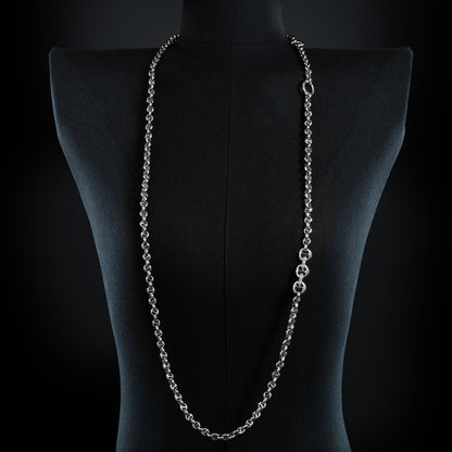 5MM OPEN-LINK™ NECKLACE WITH DIAMOND PENDANT - 42"