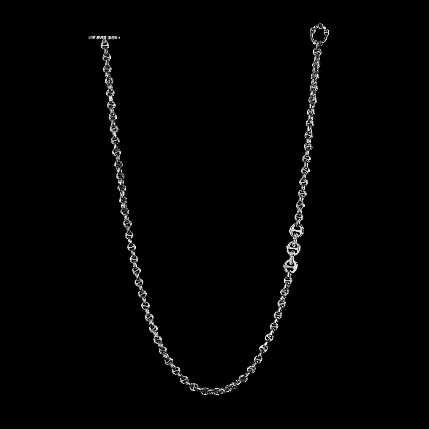 5MM OPEN-LINK™ NECKLACE WITH DIAMOND PENDANT - 26"