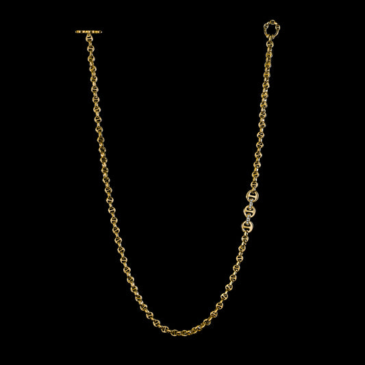 5MM OPEN-LINK™ NECKLACE WITH DIAMOND PENDANT - 26"