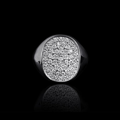 SIGNET RING WITH DIAMONDS