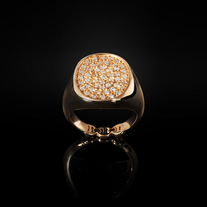 SIGNET RING WITH DIAMONDS