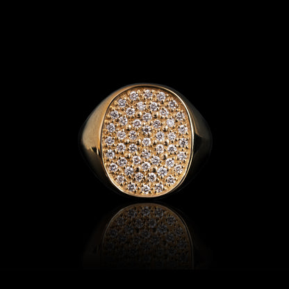 SIGNET RING WITH DIAMONDS