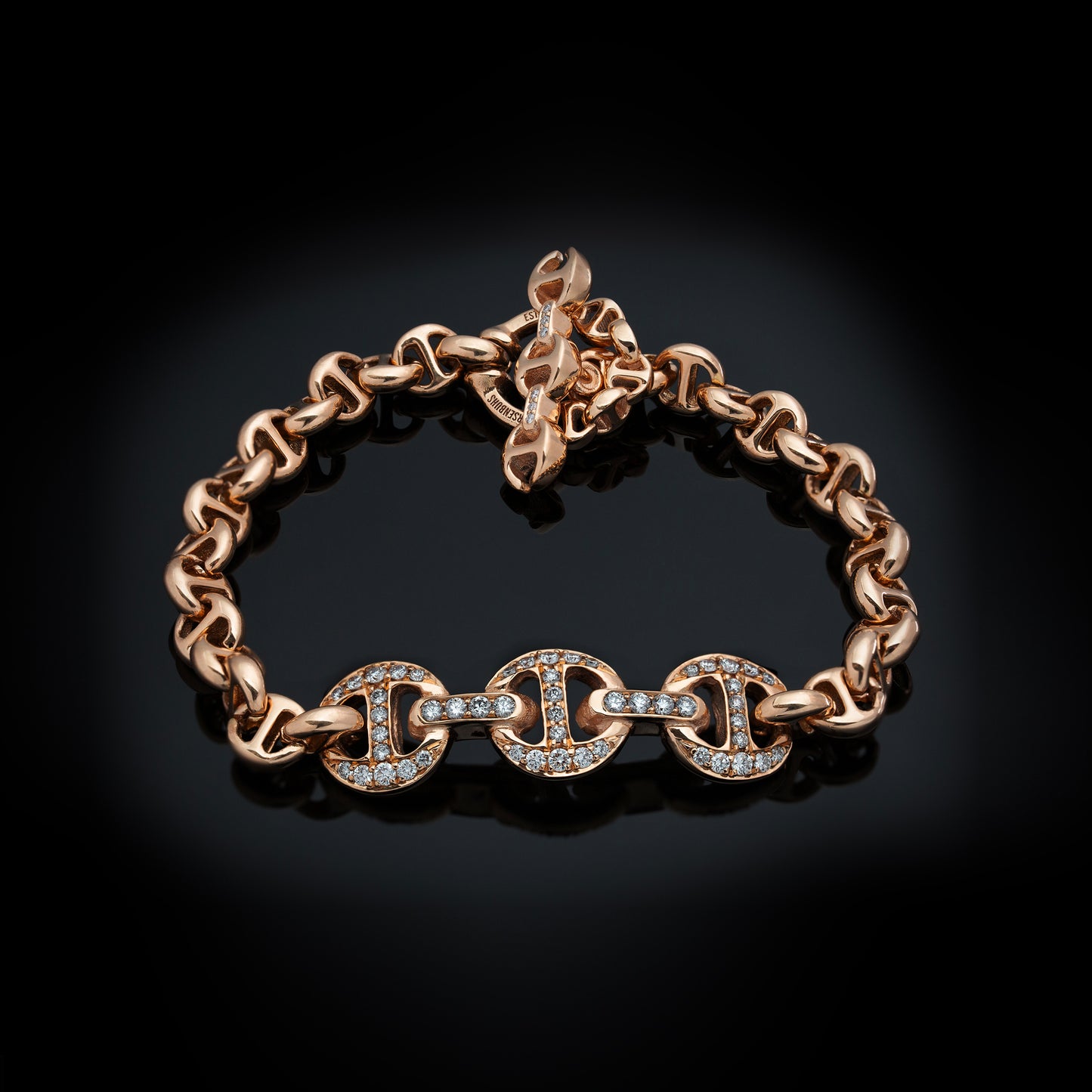 ANTIQUATED DIAMOND ID BRACELET