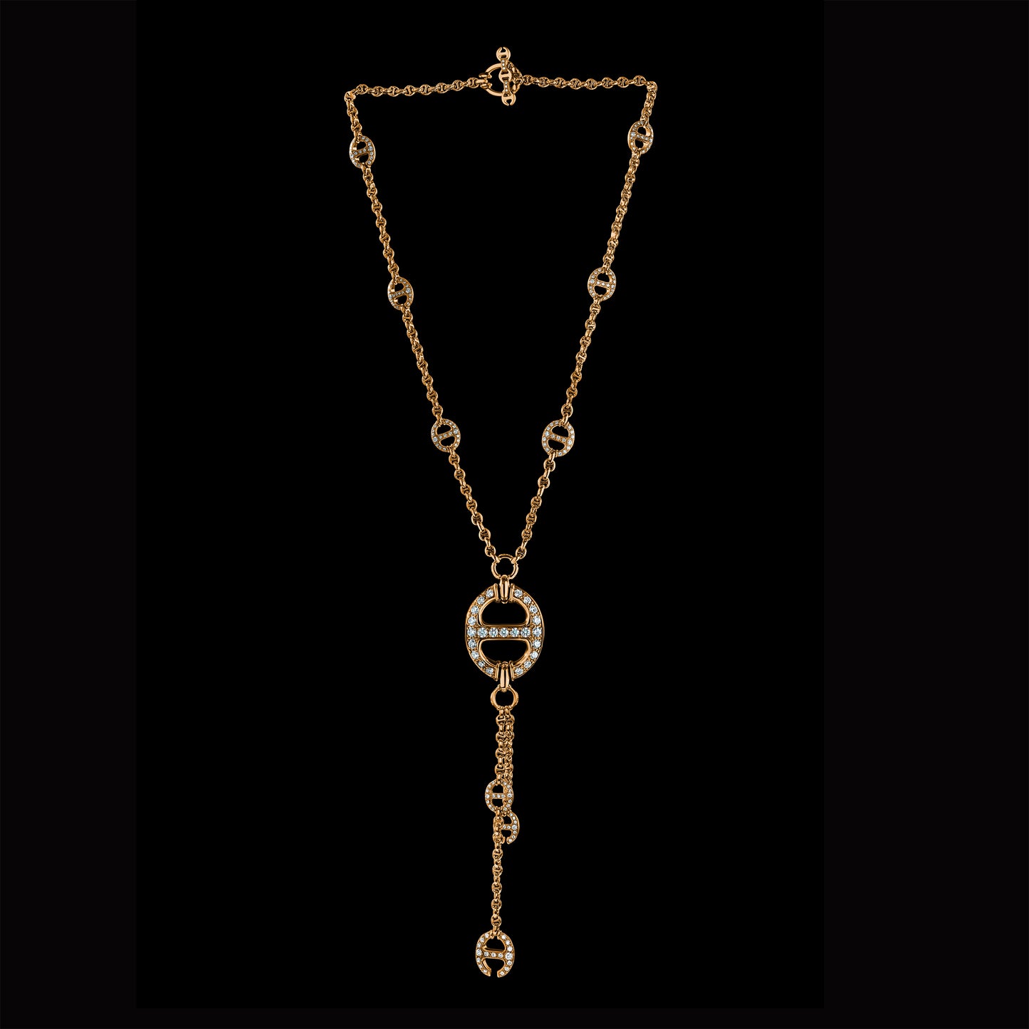 GRAND-LINK LARIAT WITH DIAMONDS