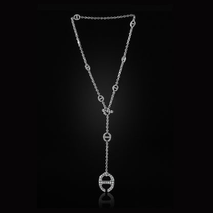 GRAND SOLO-LINK LARIAT WITH DIAMONDS