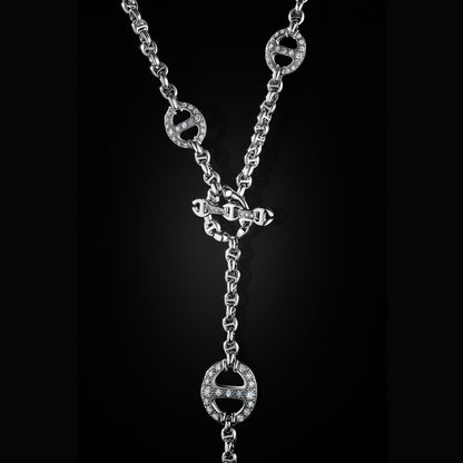 GRAND SOLO-LINK LARIAT WITH DIAMONDS