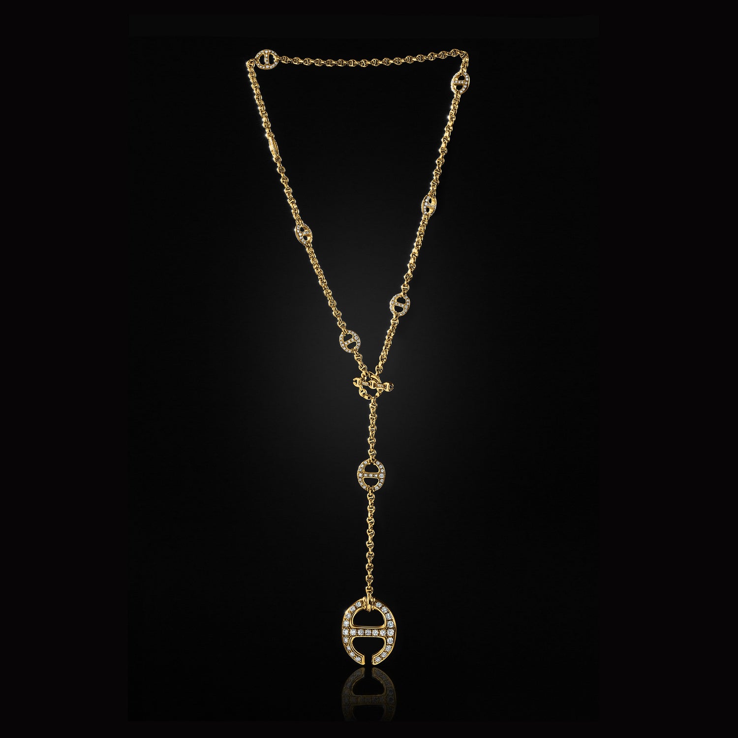 GRAND SOLO-LINK LARIAT WITH DIAMONDS