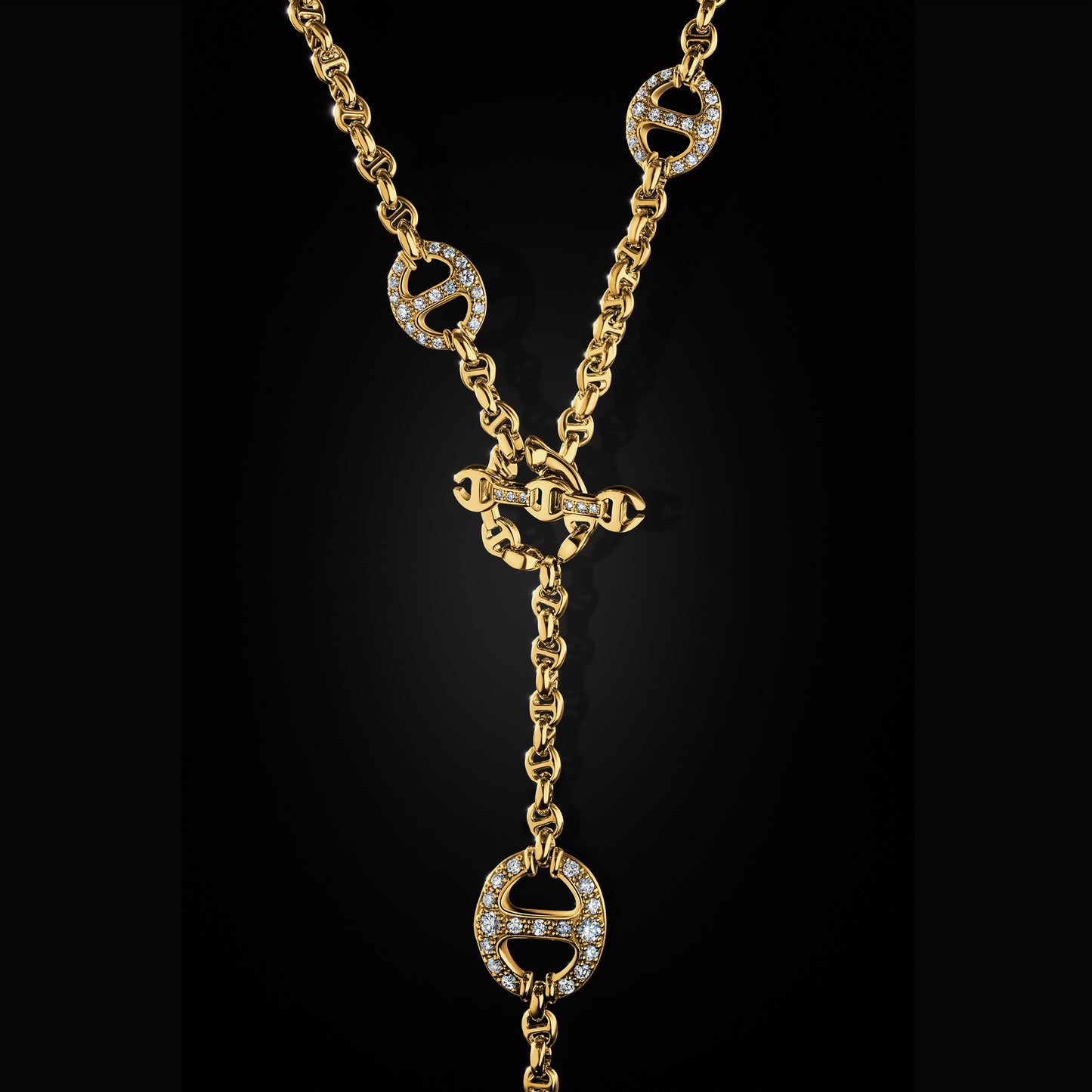 GRAND SOLO-LINK LARIAT WITH DIAMONDS