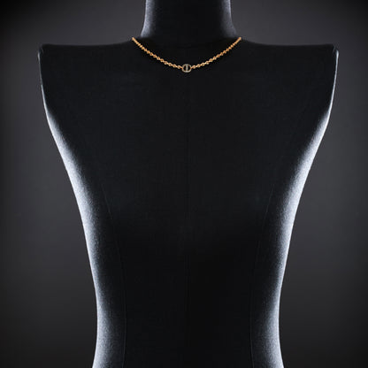 10MM SINGLE STATION NECKLACE WITH DIAMONDS - 16"