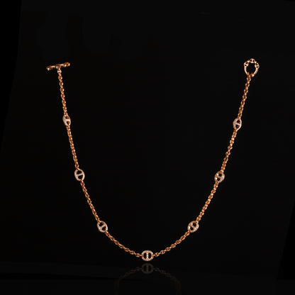 MICRO OPEN-LINK™ NECKLACE WITH 7, 10MM STATIONS - 16"