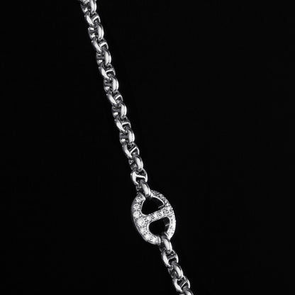 MICRO OPEN-LINK™ NECKLACE WITH 7, 10MM STATIONS - 16"