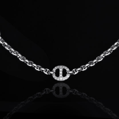 MICRO OPEN-LINK™ NECKLACE WITH 7, 10MM STATIONS - 16"