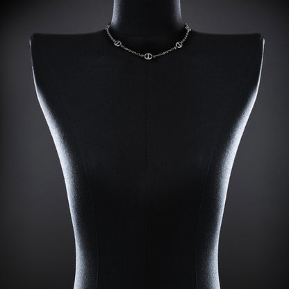 MICRO OPEN-LINK™ NECKLACE WITH 7, 10MM STATIONS - 16"