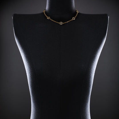 MICRO OPEN-LINK™ NECKLACE WITH 7, 10MM STATIONS - 16"