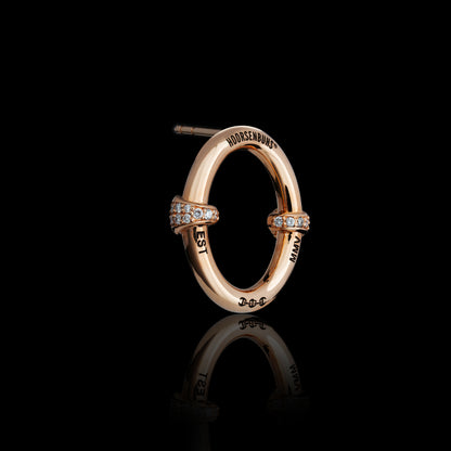 SMALL OVAAL EARRINGS WITH DIAMOND HITS