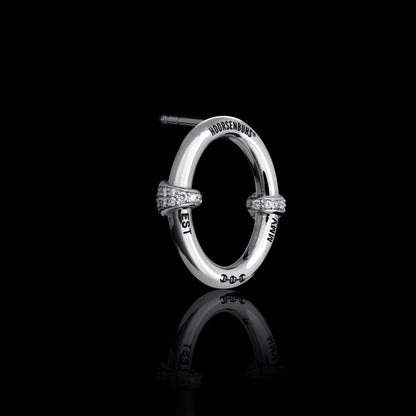 SMALL OVAAL EARRINGS WITH DIAMOND HITS