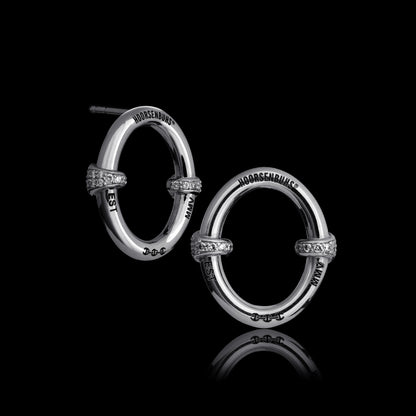 SMALL OVAAL EARRINGS WITH DIAMOND HITS