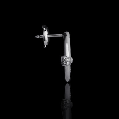 SMALL OVAAL EARRINGS WITH DIAMOND HITS