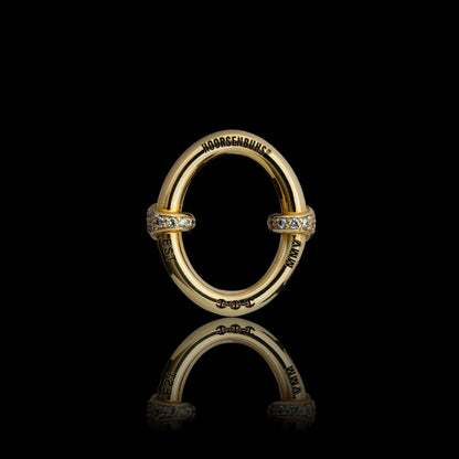 SMALL OVAAL EARRINGS WITH DIAMOND HITS