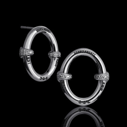 LARGE OVAAL EARRINGS WITH DIAMOND HITS