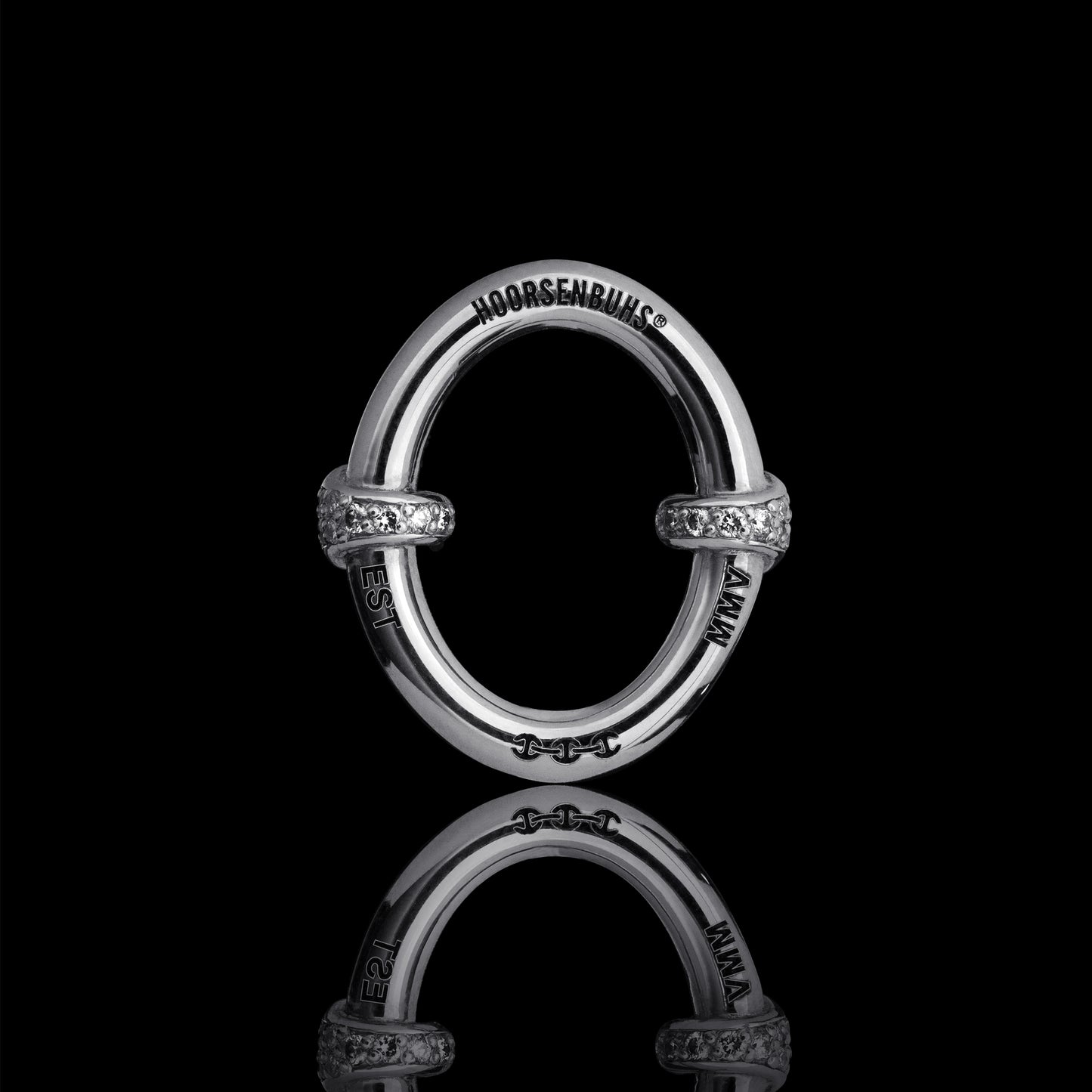 LARGE OVAAL EARRINGS WITH DIAMOND HITS