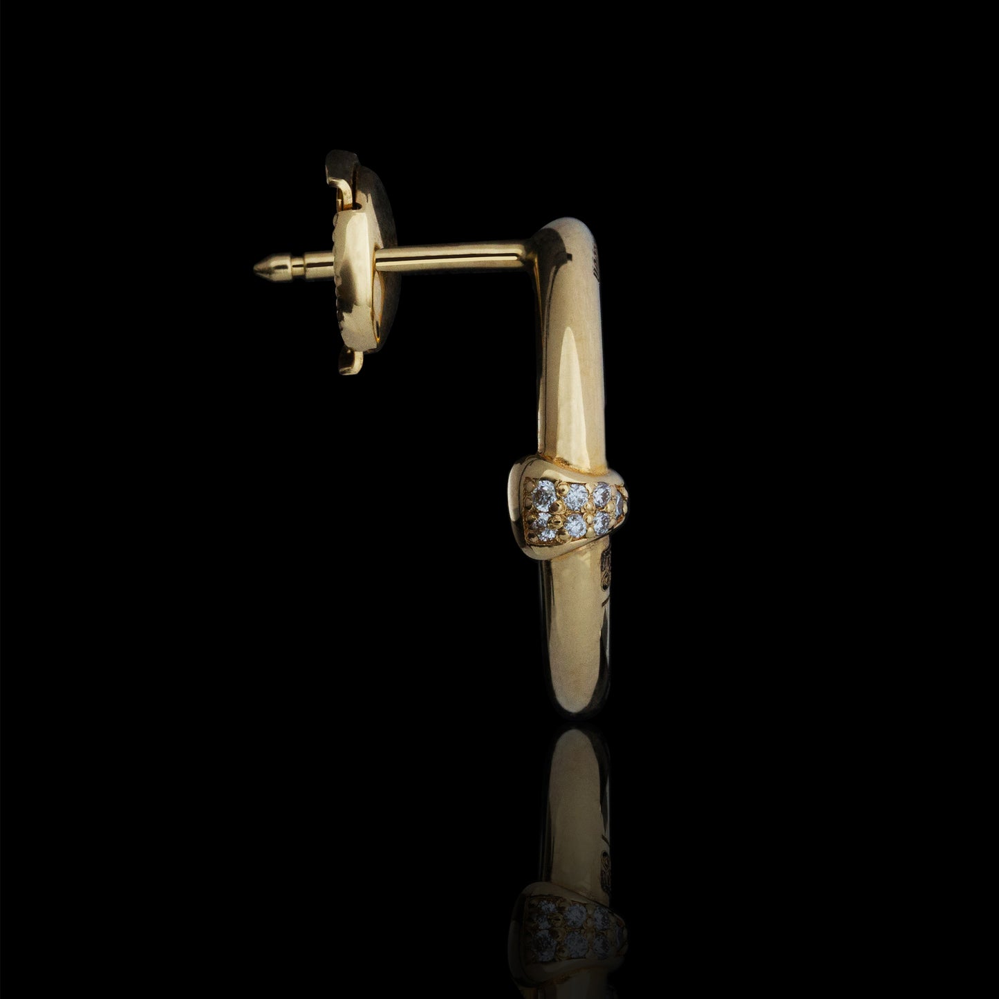 LARGE OVAAL EARRINGS WITH DIAMOND HITS