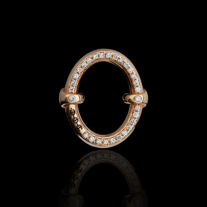 LARGE OVAAL EARRINGS WITH DIAMONDS