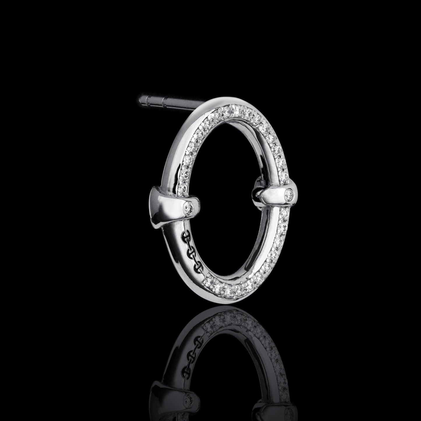 LARGE OVAAL EARRINGS WITH DIAMONDS