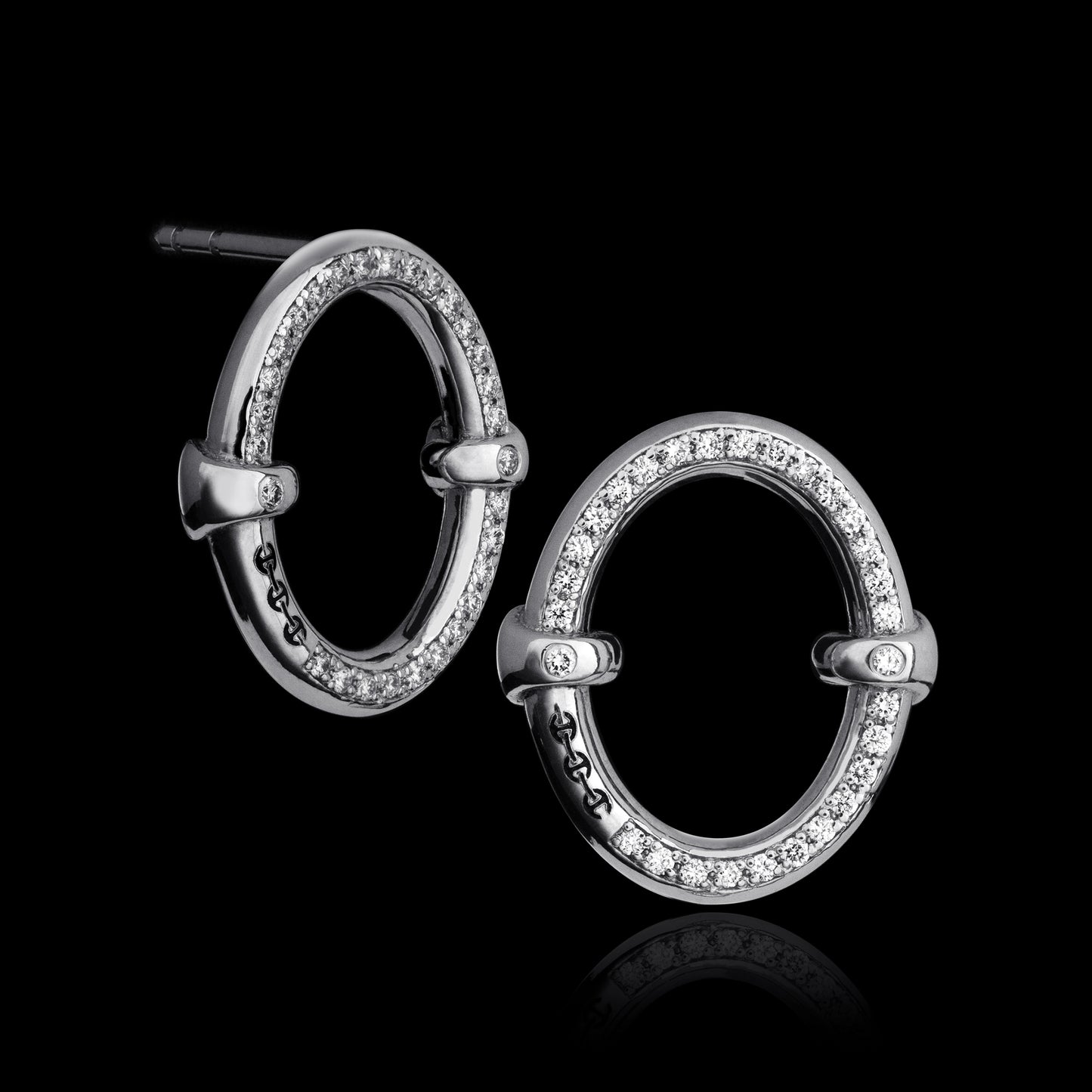 LARGE OVAAL EARRINGS WITH DIAMONDS