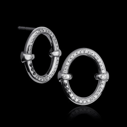LARGE OVAAL EARRINGS WITH DIAMONDS