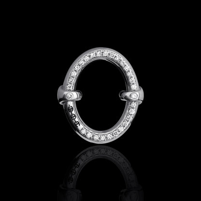 LARGE OVAAL EARRINGS WITH DIAMONDS