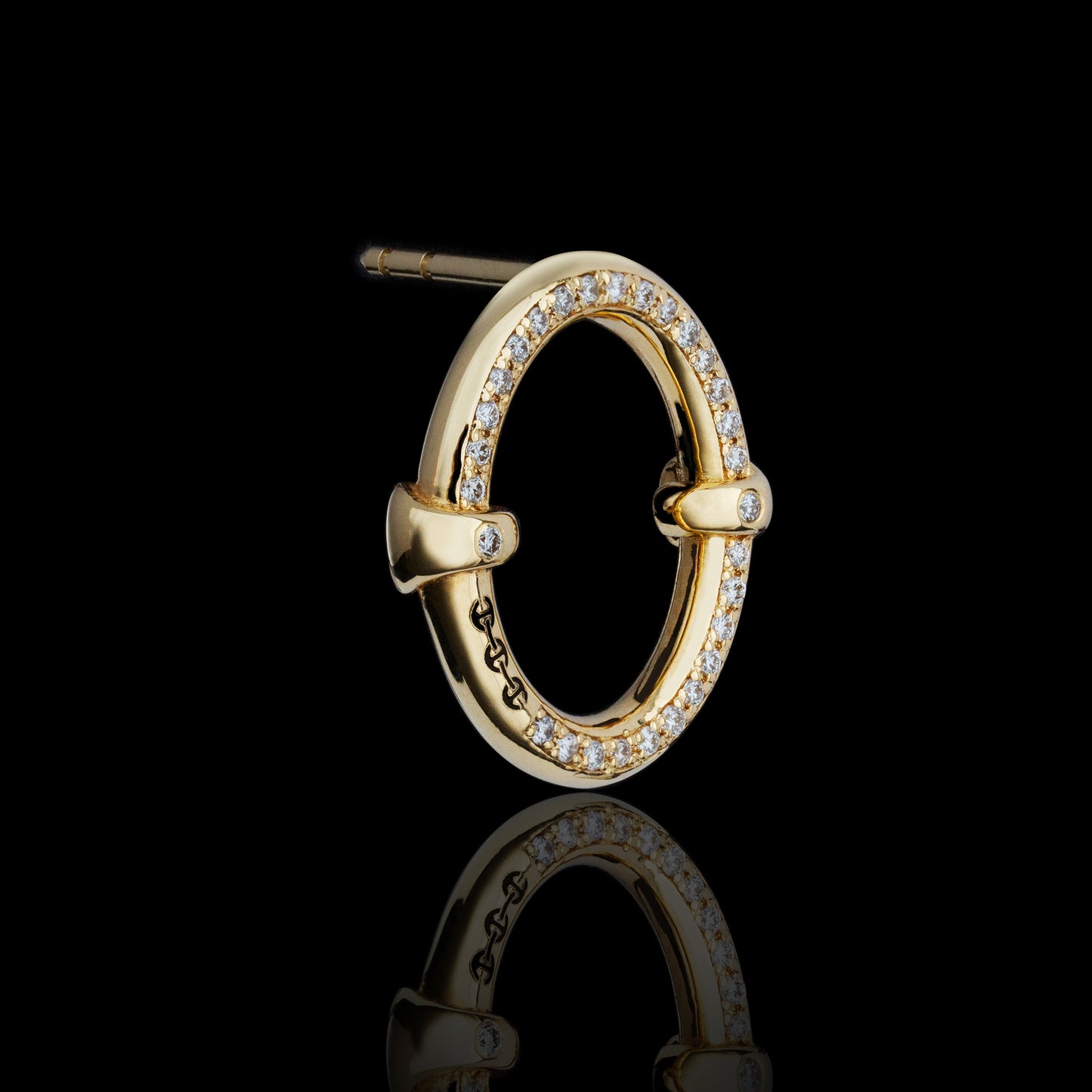 LARGE OVAAL EARRINGS WITH DIAMONDS