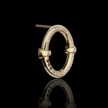 LARGE OVAAL EARRINGS WITH DIAMONDS