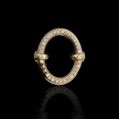 LARGE OVAAL EARRINGS WITH DIAMONDS