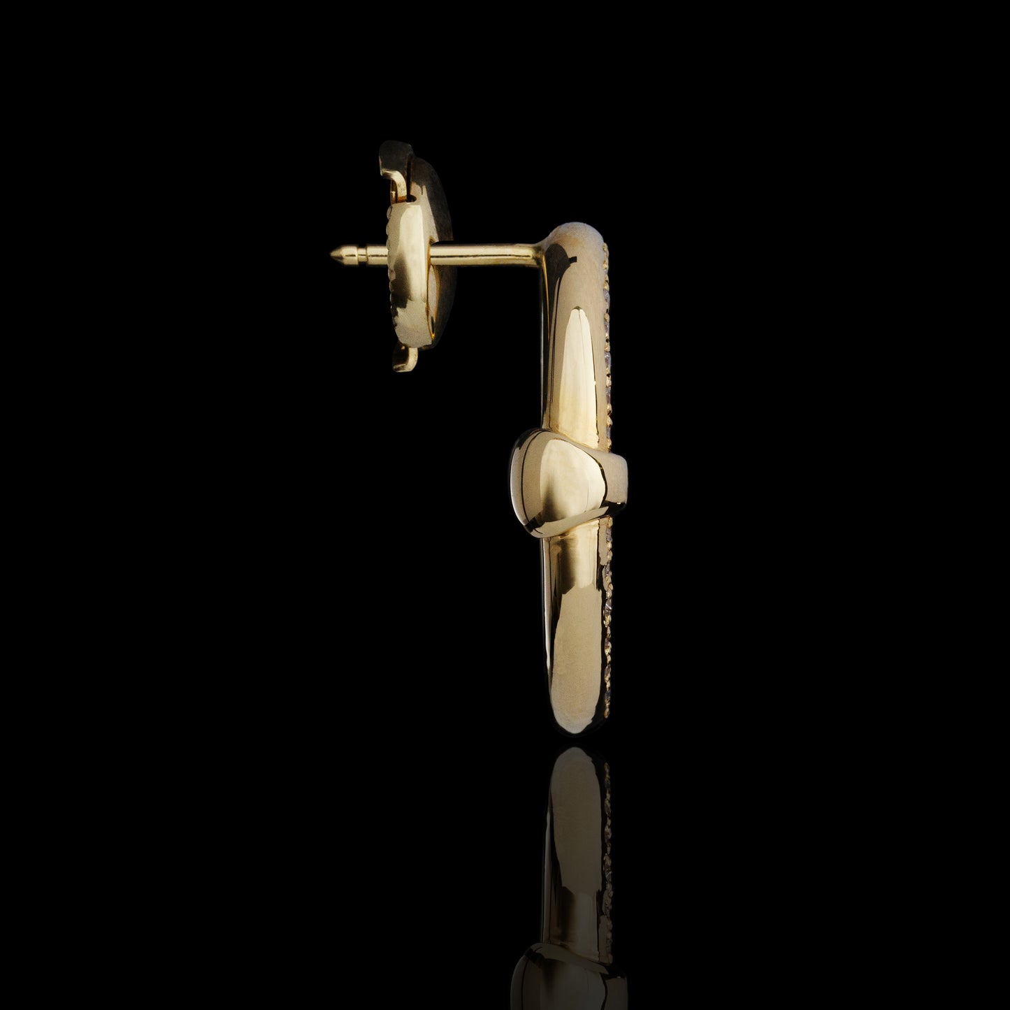 LARGE OVAAL EARRINGS WITH DIAMONDS