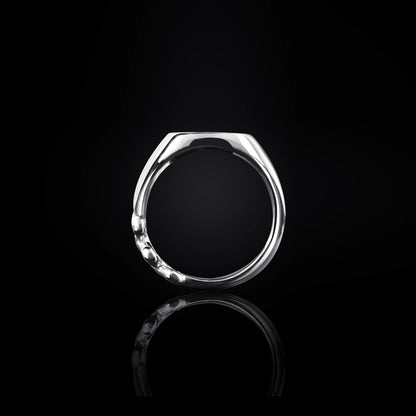 RECTANGLE SIGNET RING WITH DIAMONDS