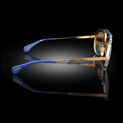 MODEL XII | WHITE GOLD/MATTE NAVY BLUE